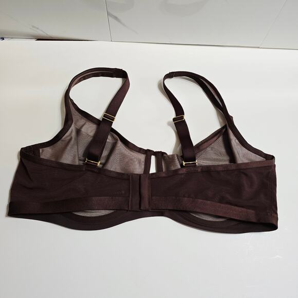 Soma Unbelievable Lift Scoop Balconette Unlined Mocha Size 42DD 42E - Picture 3 of 7